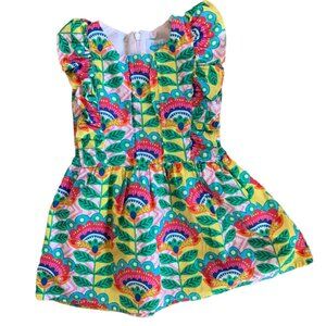 Mar & Luna Floral Flutter Sleeve Pleated Dress 5